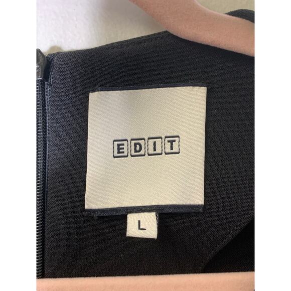 Edit Black Bell Sleeve Top Sz L - Picture 4 of 4